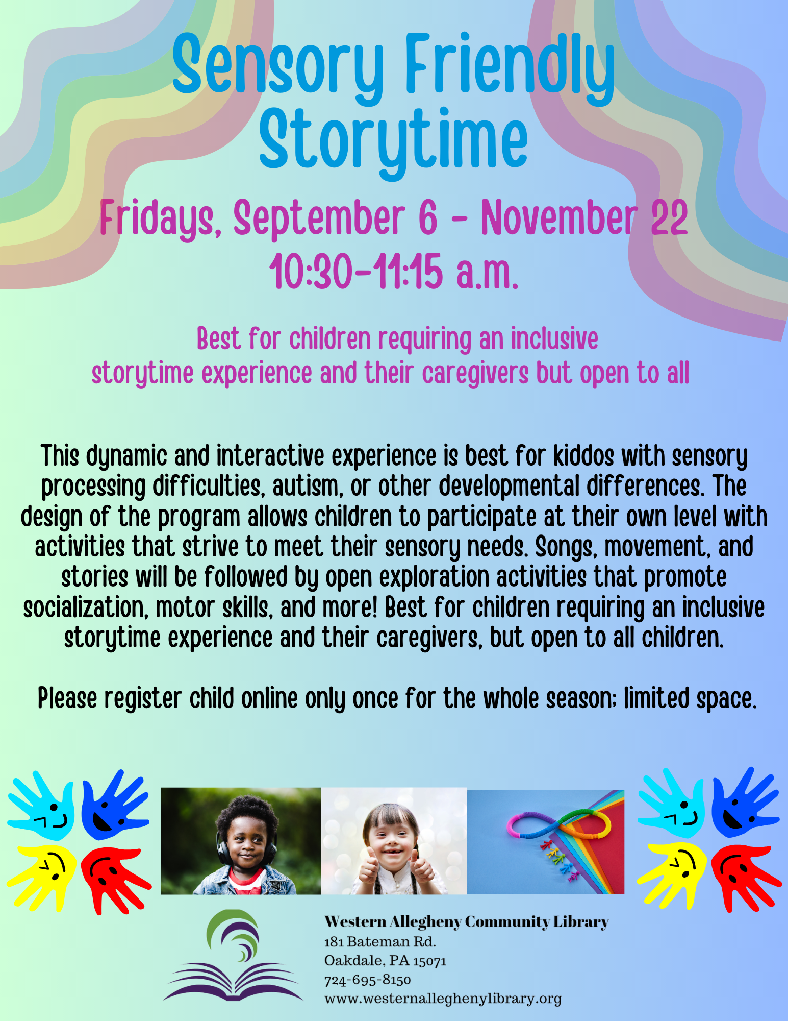 Sensory-Friendly Storytime | Western Allegheny Community Library